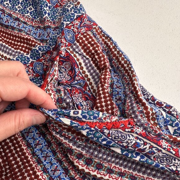 Shinestar Sleeveless Boho Print Jumpsuit Adjustable Straps Size XL Pants Western - Picture 9 of 12